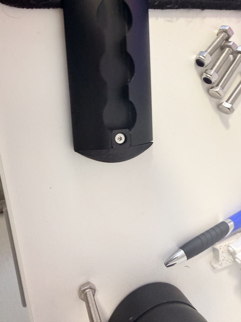 Airline rail end cap (screw edition)