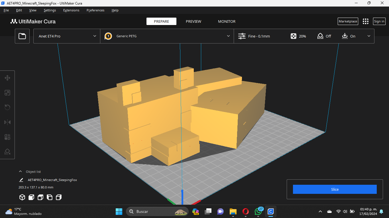 Miniatura 3 do modelo 3D Minecraft Fox