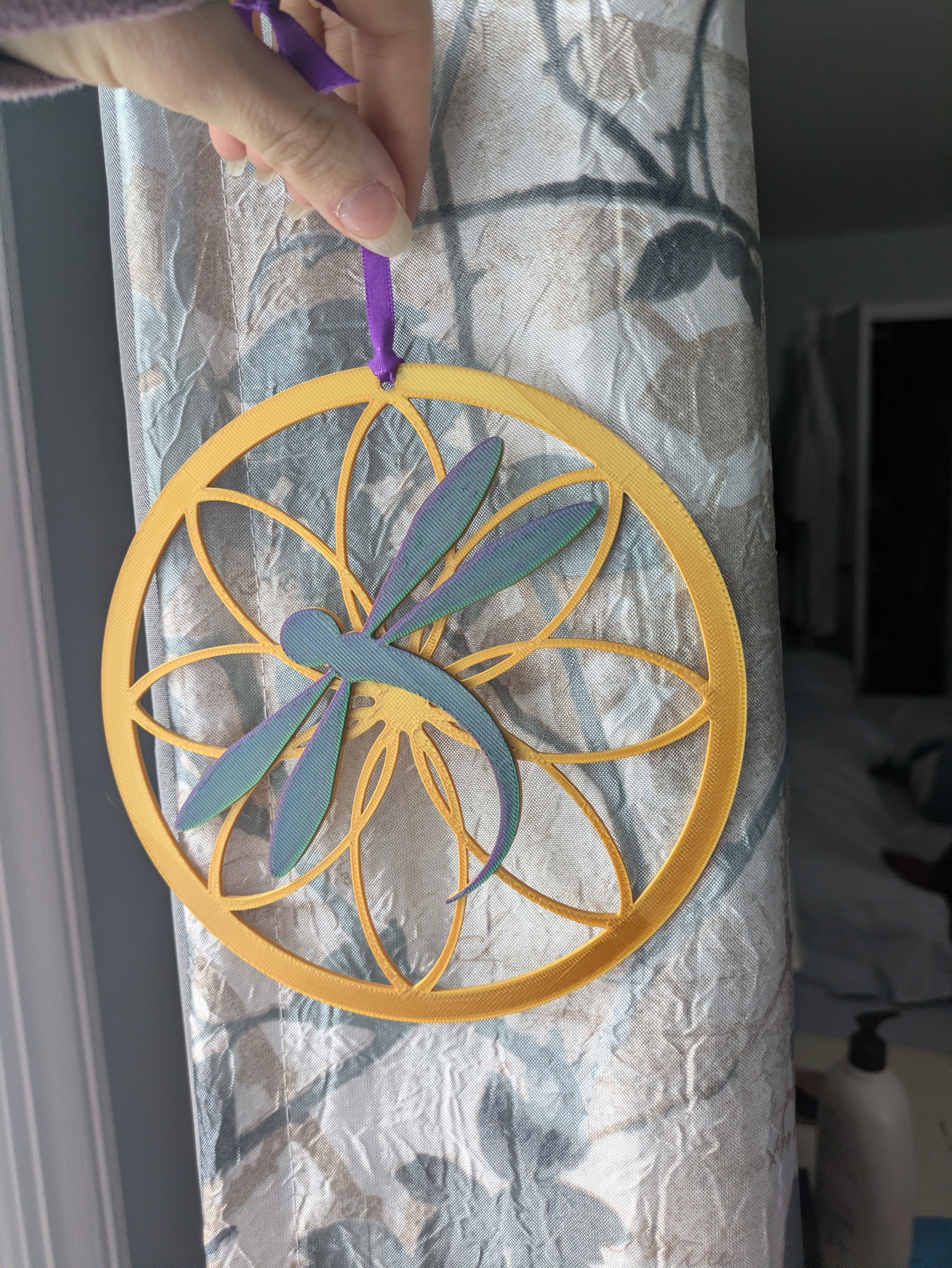 Dragonfly dreamcatcher style decoration