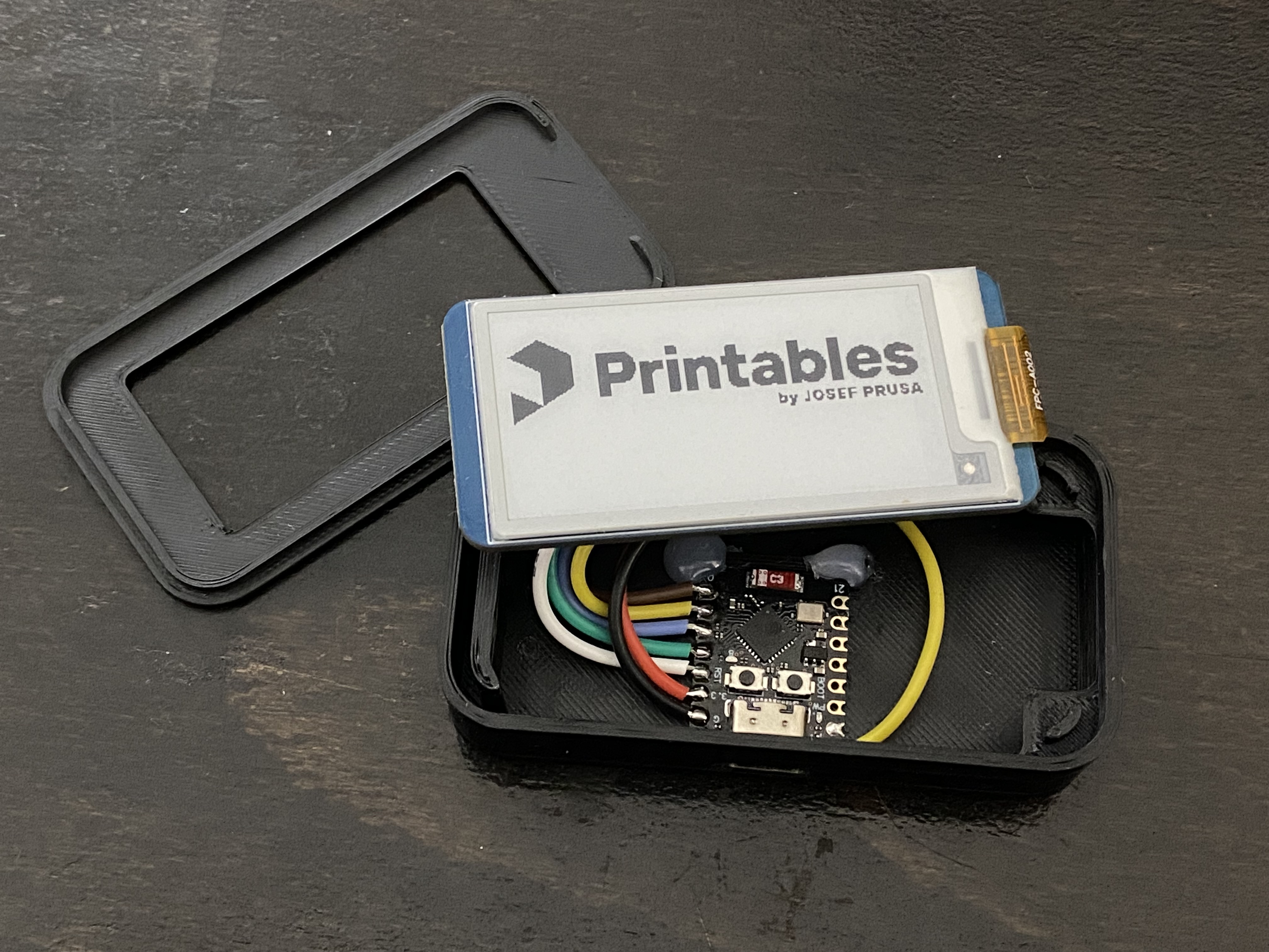 E Paper E Ink Display Case ESP32 C3 Super Mini Waveshare E Paper sombrero-hat-template-printable