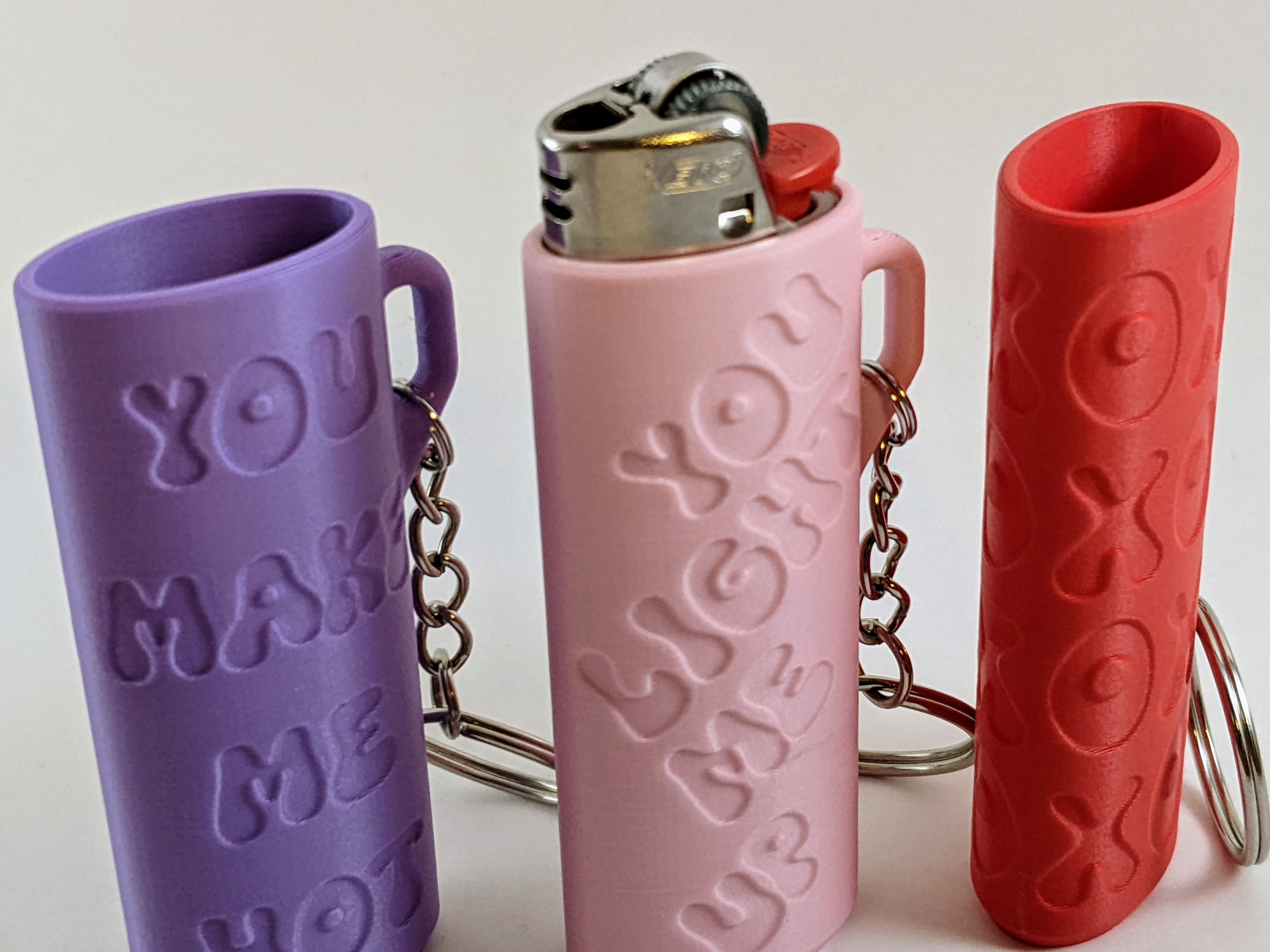 Valentine's Day Bic Lighter Keychains by Grandpa 3DPrints Download