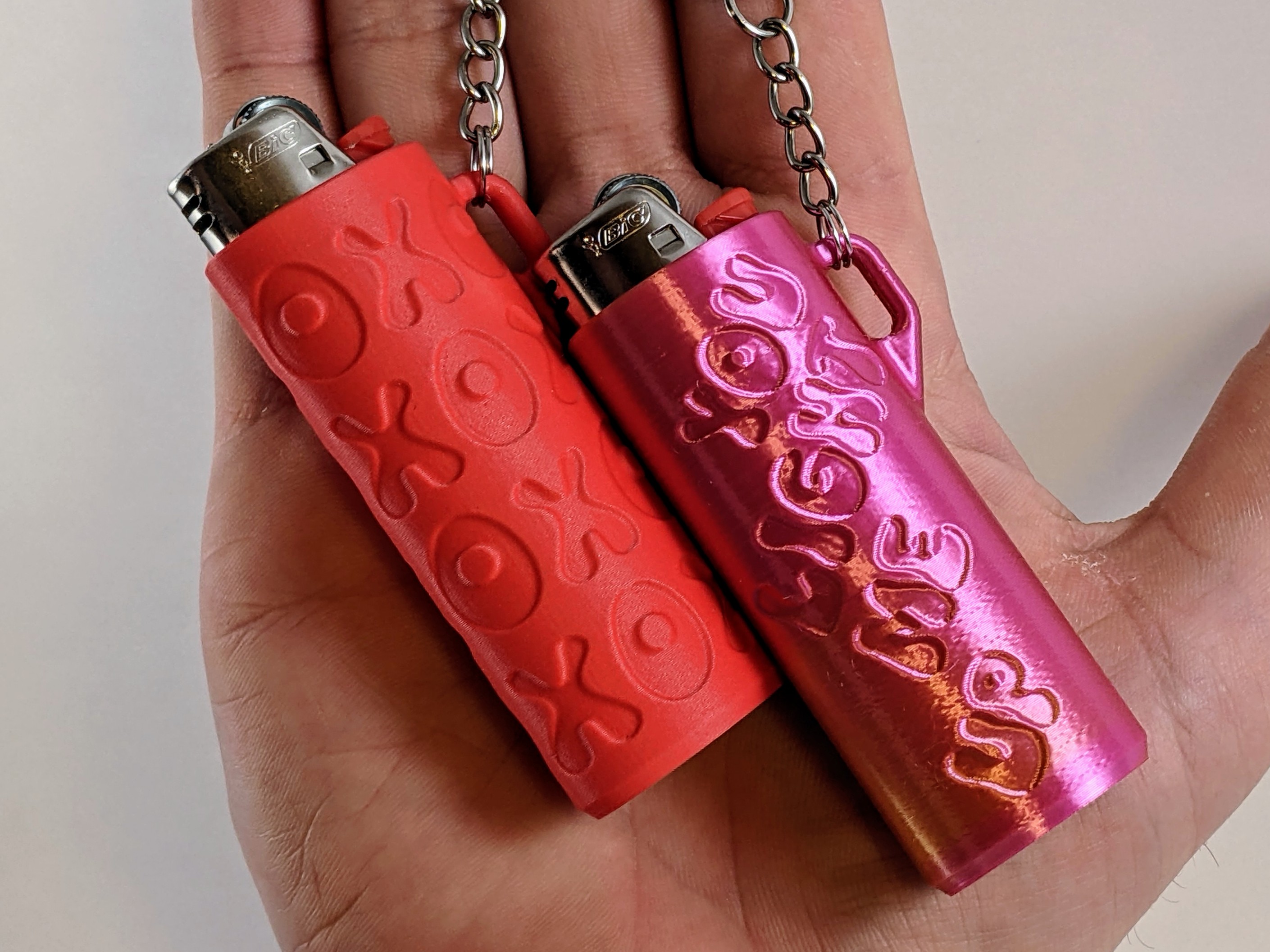 Valentine's Day Bic Lighter Keychains by Grandpa 3DPrints Download