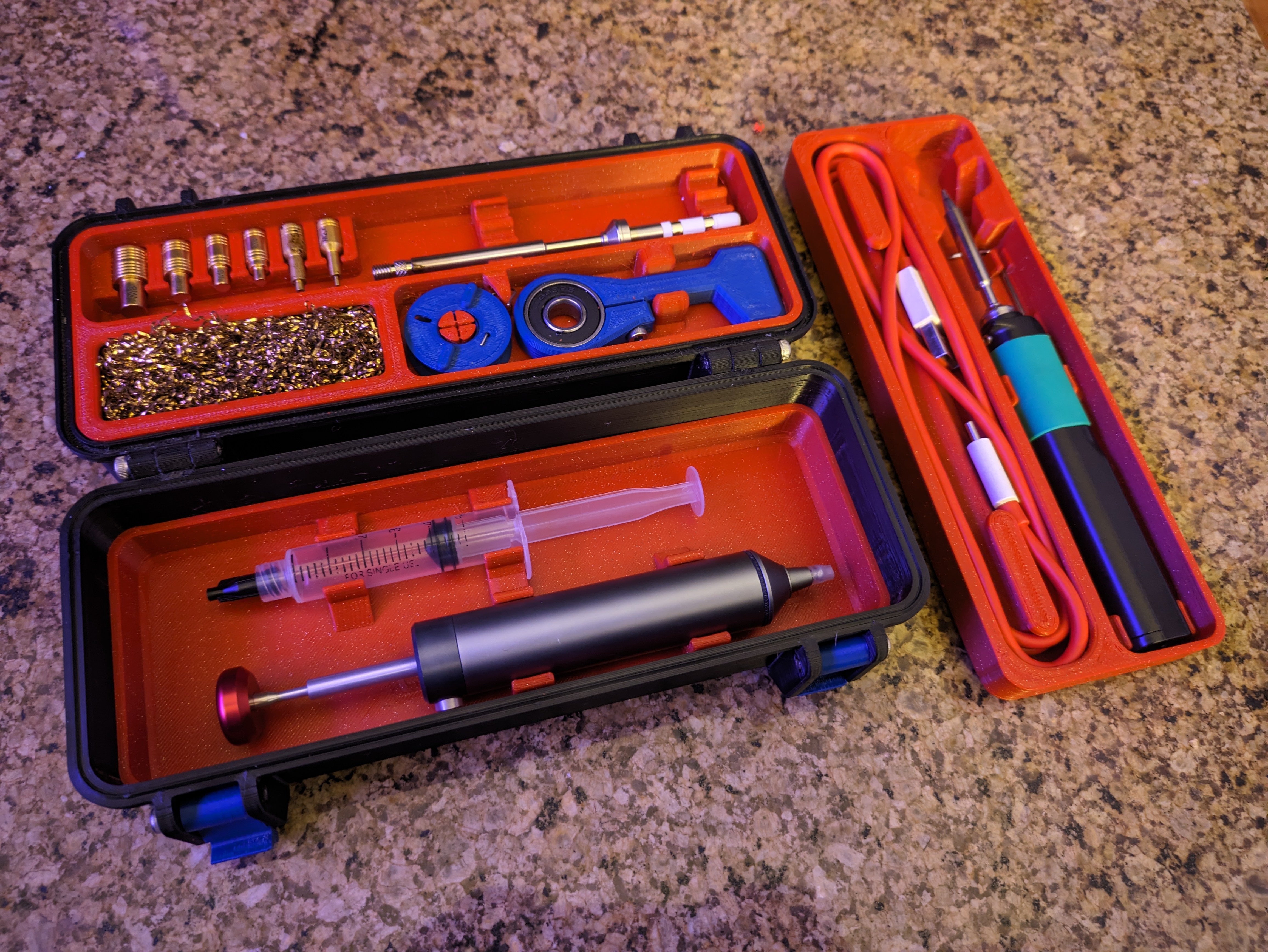 Solder Sucker and Syringe Insert for Rugged Multipart Case (V2)