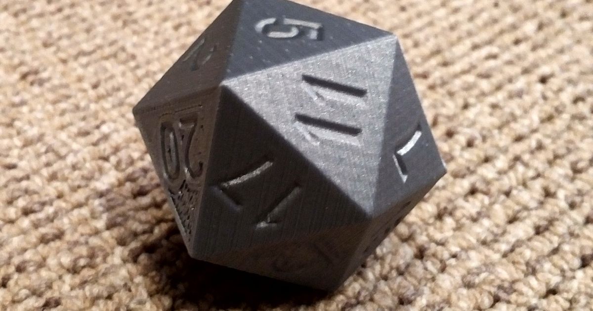 Parametric Easy-Print D20 by HalfwitTomfoolery | Download free STL ...