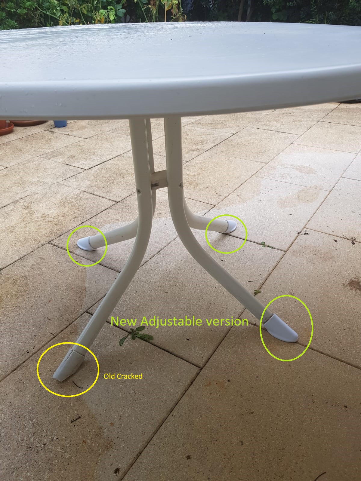 adjustable Table Foot (Brand unknown)