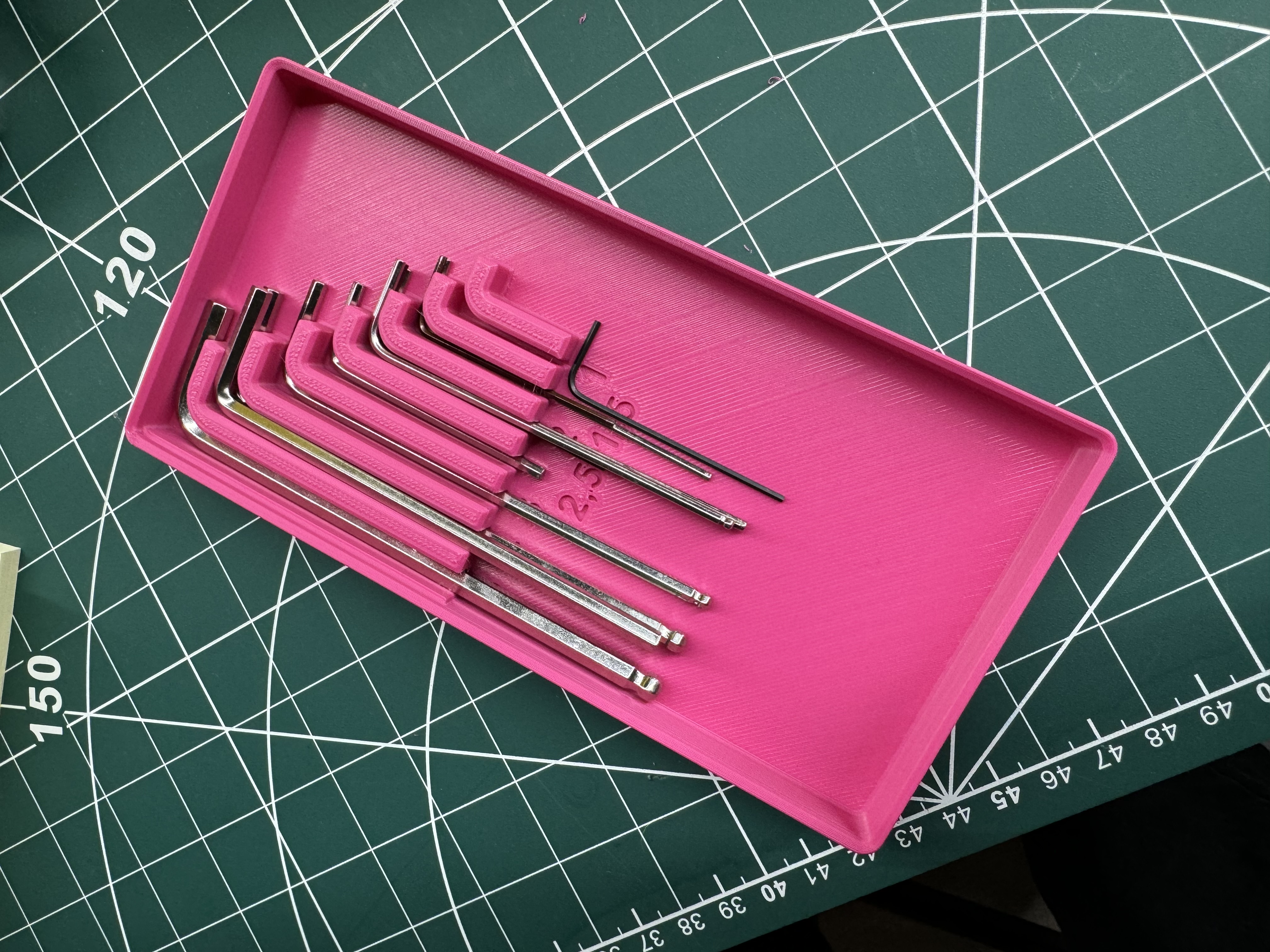 Gridfinity Allen Key holder bulk storage short