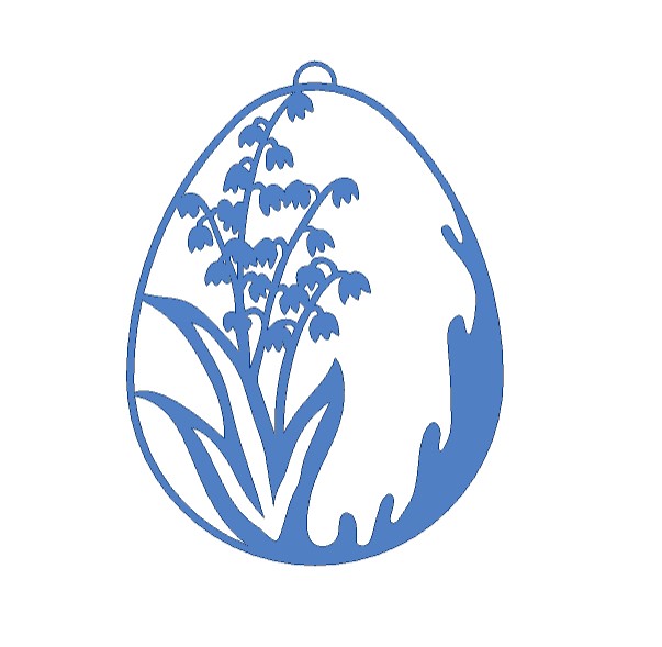 Osterei mit Maiglöckchen / Easter egg with lily of the valley