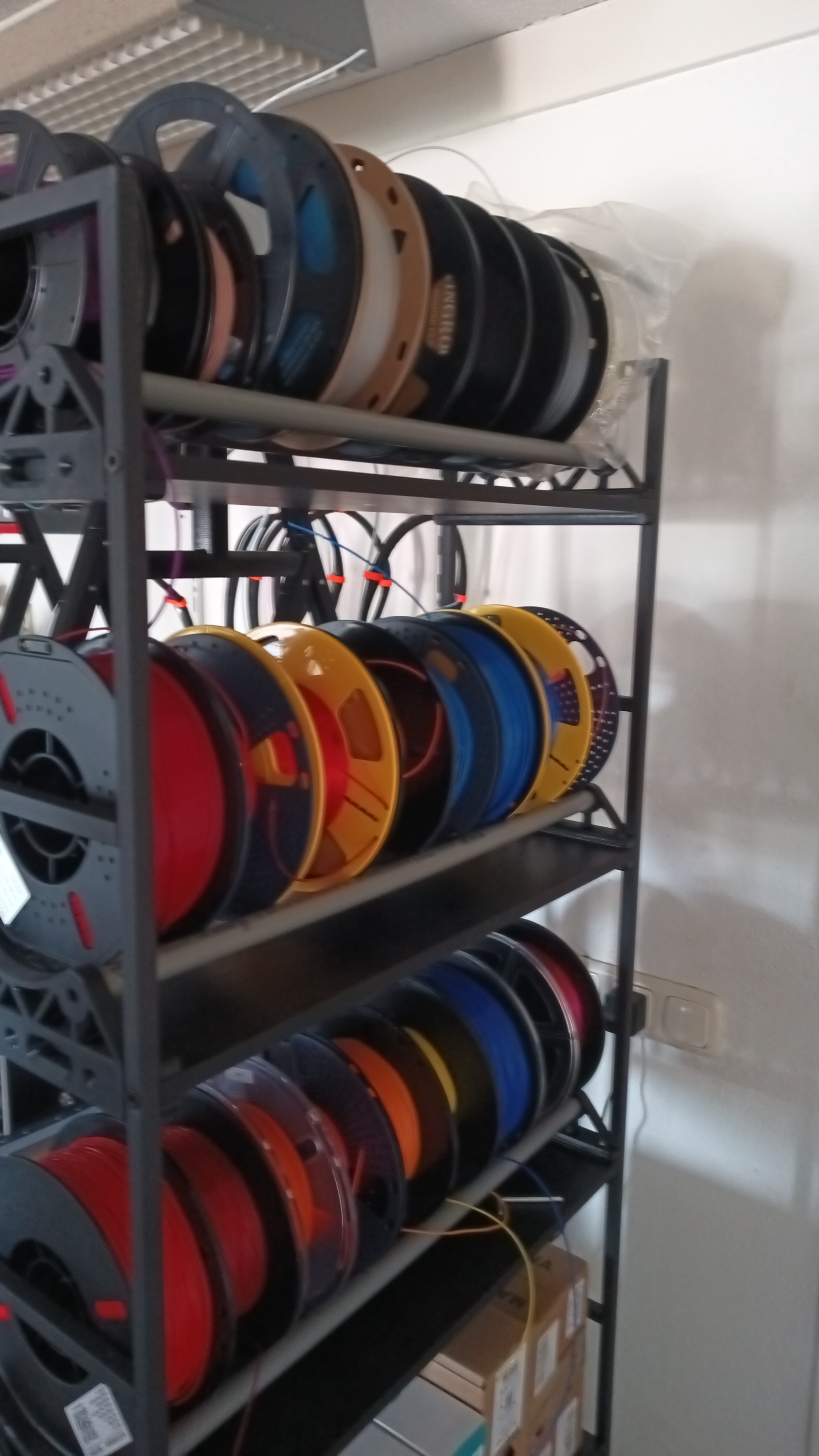 Filament storage with Jysk Astrup 6 shelve book case