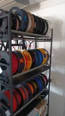 Filament storage with Jysk Astrup 6 shelve book case