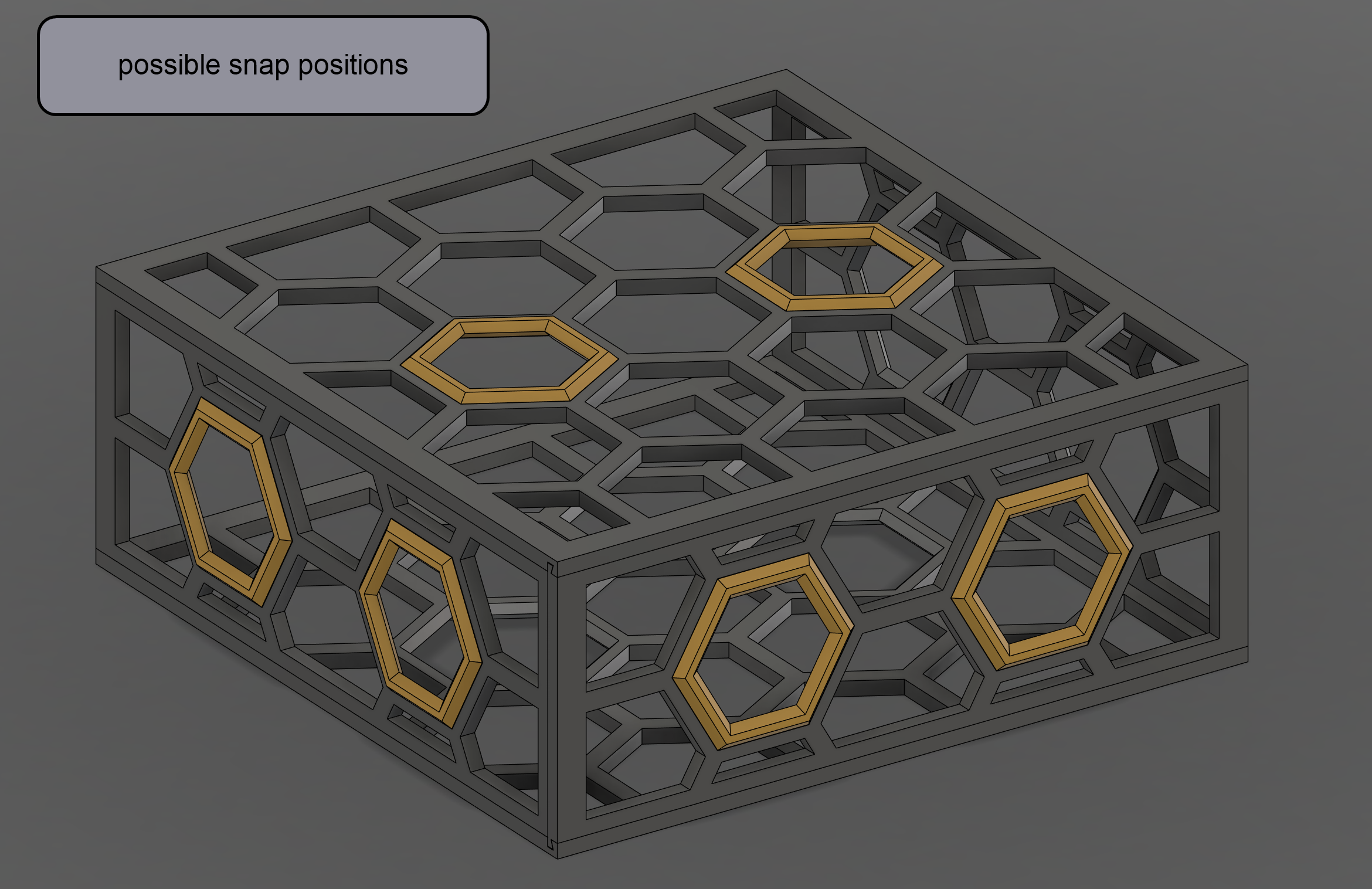 Miniatura 3 do modelo 3D The Hex Box - StackBox - prints flat!