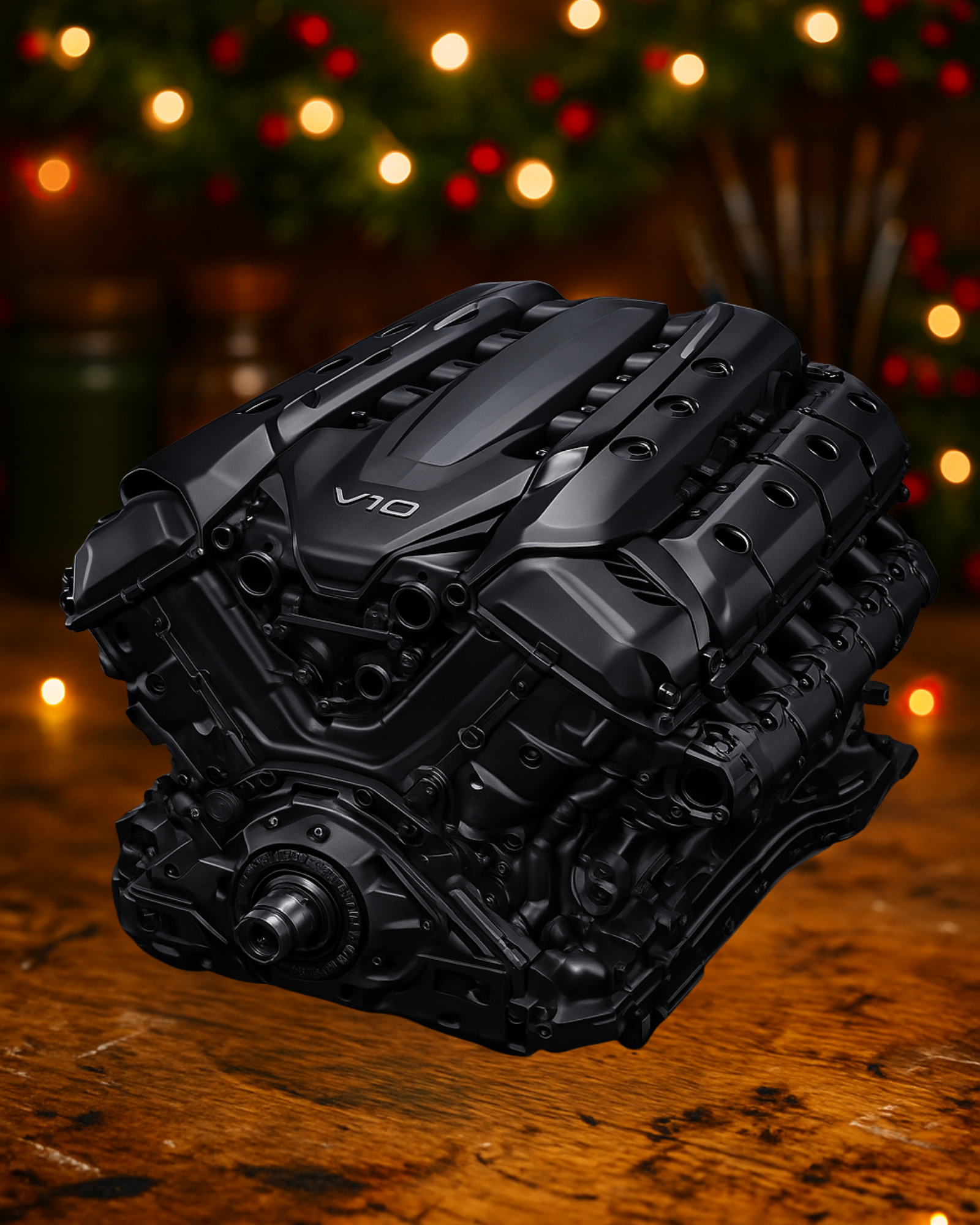 Futuristic V10 Engine Sculpture