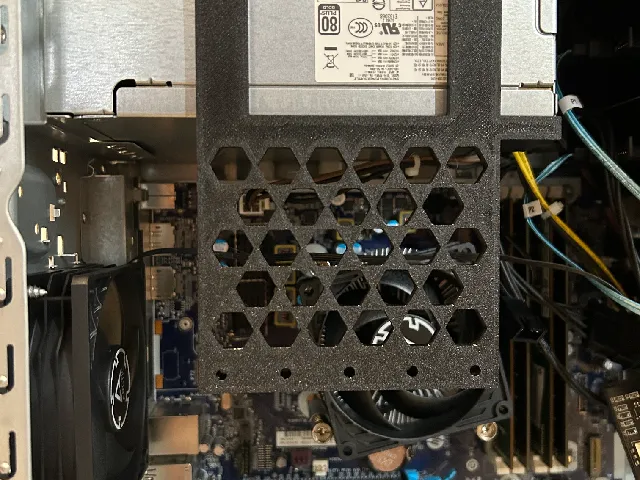 HP G2 Z4 Tower PSU Clamp fan bracket mount to cool PCIe area