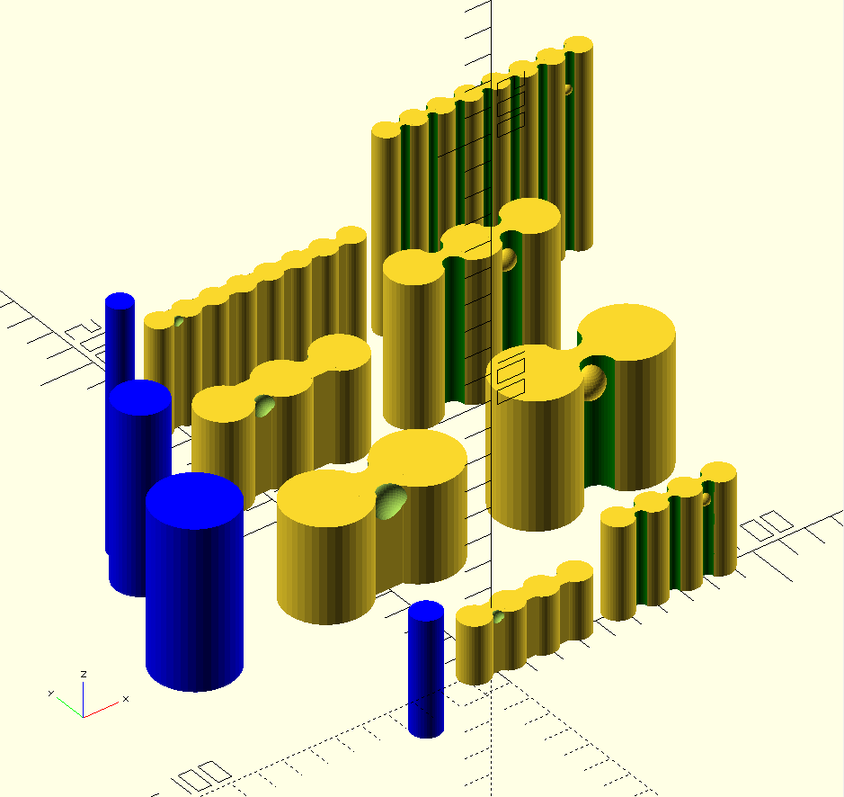 Parameterized Inline Cylinder Storage Case and Lid