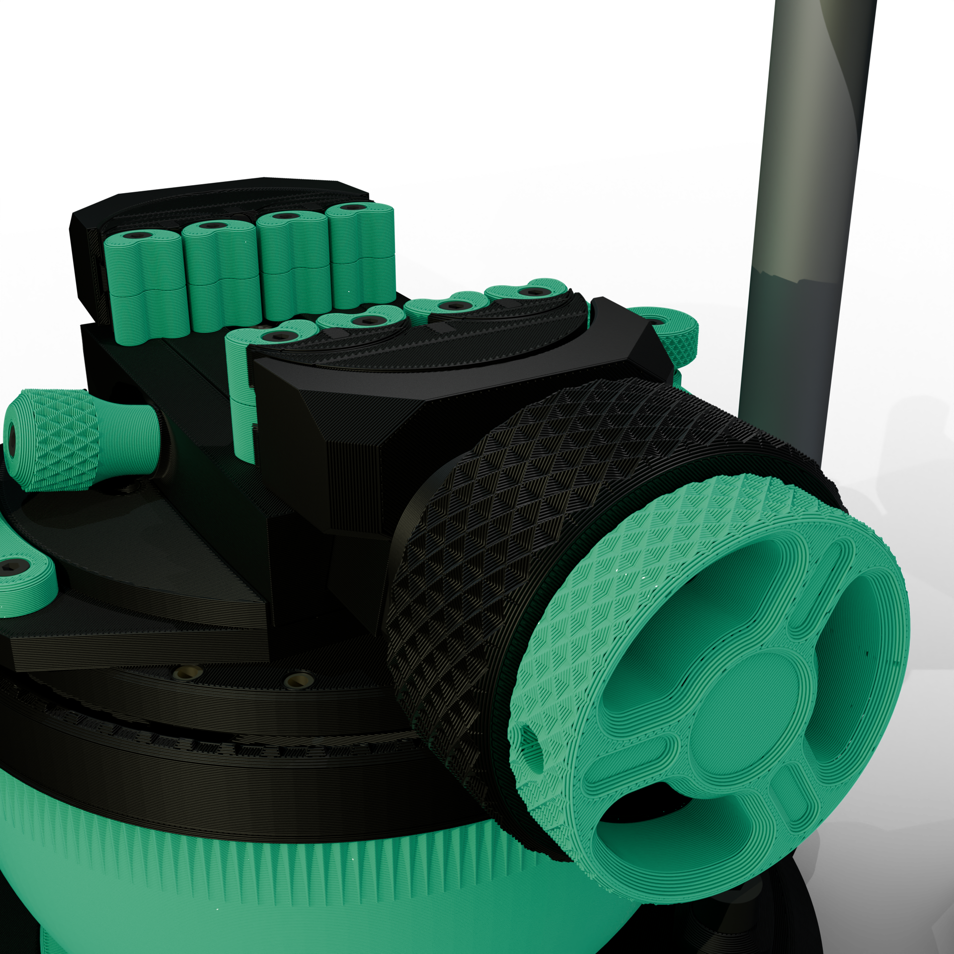 Printable Lazy Suzan & Planetary Gear Vise Open Ball XL