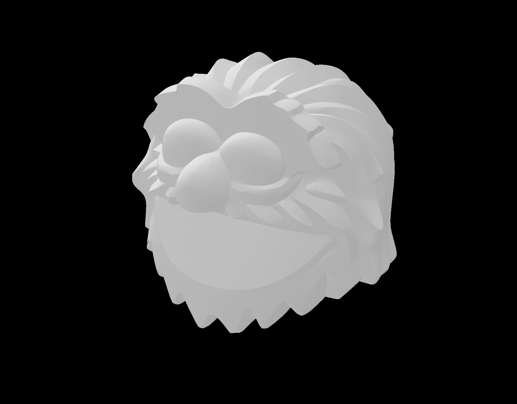 Lego Compatible (89647.dat) Minifig Head Muppet Animal with Eyebrows Eyelids and Lip Tongue and Teeth Pattern