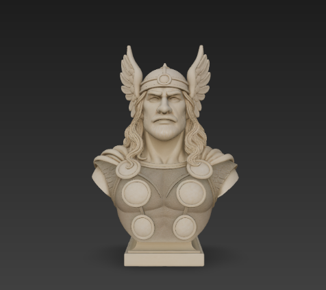 Miniatura 7 do modelo 3D Thor-Inspired Warrior Bust