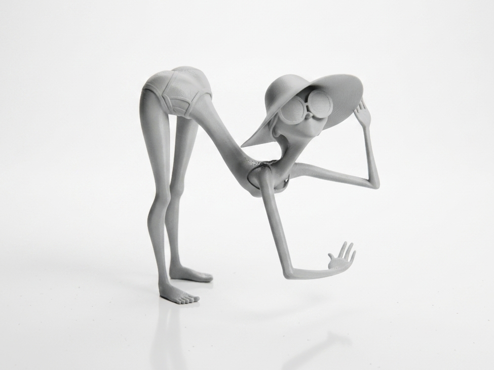 Elegant Female Figure Art Sculpture 3D Printable