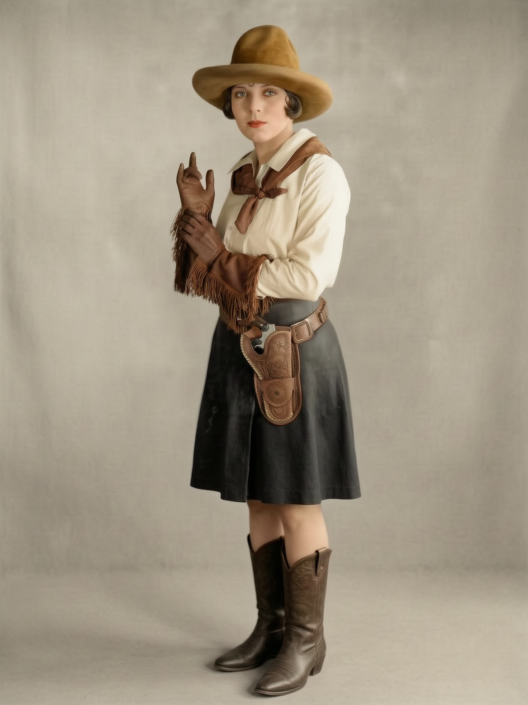 Old West Art - People - Authentic Cowgirl