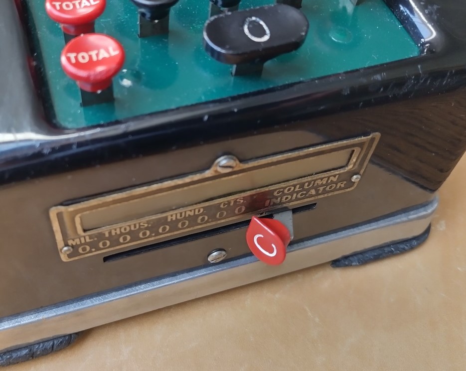Correction key for Remington Adding machine
