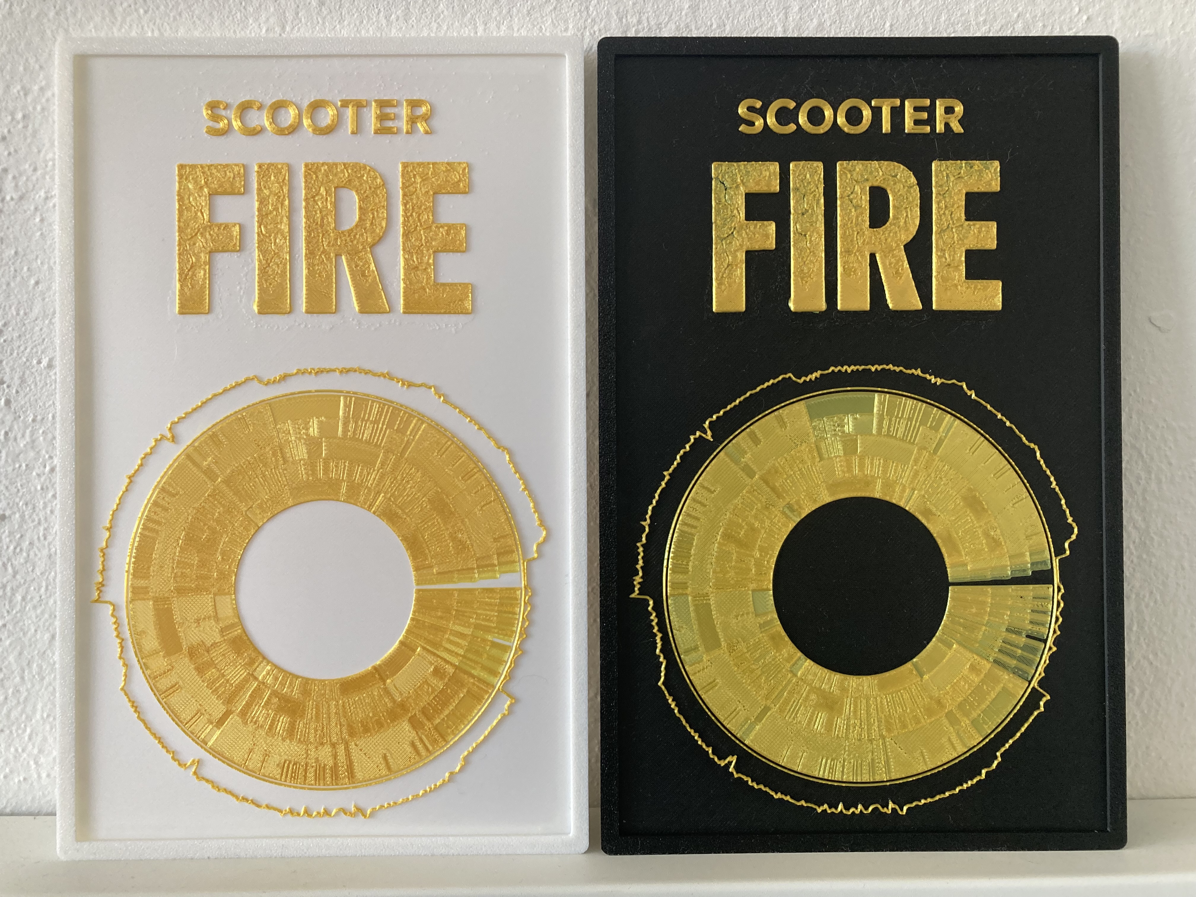 Scooter – “FIRE” Gold Soundwave Plaque