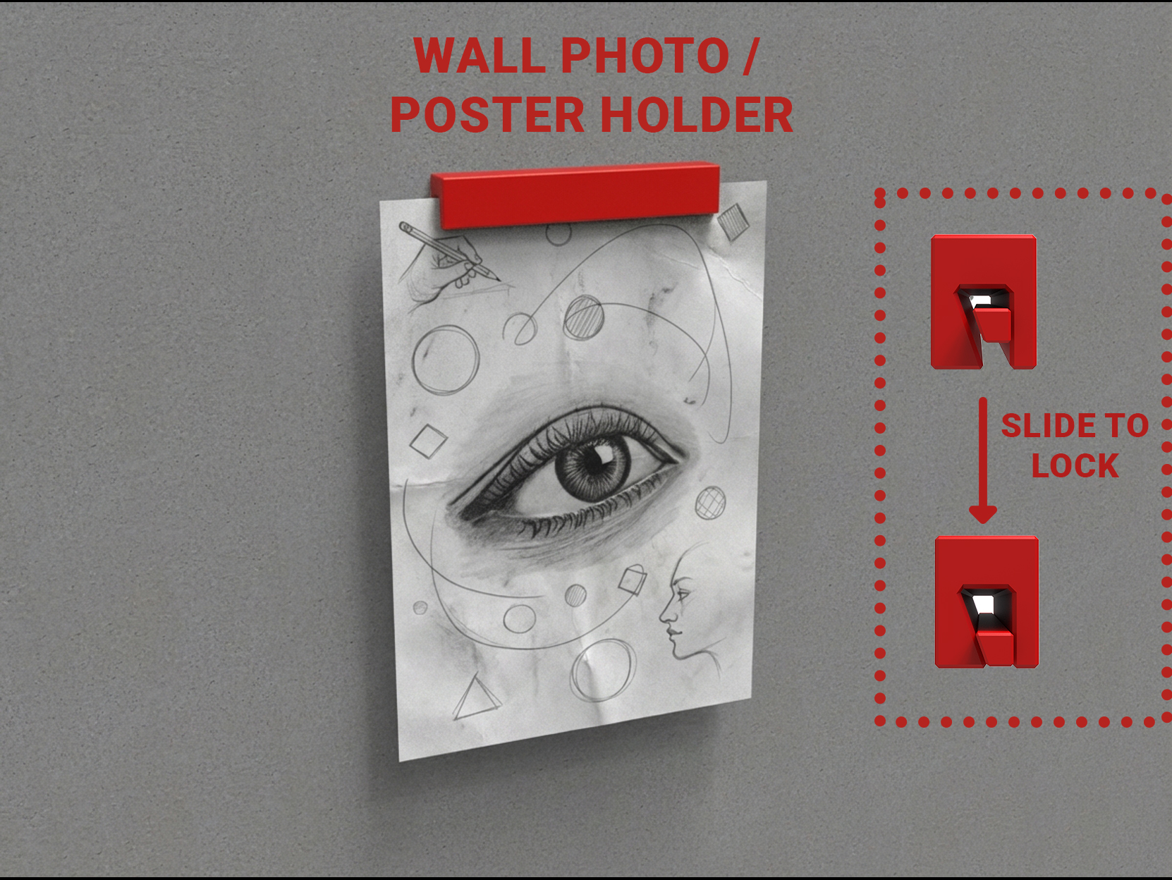 Minimal Wall Photo / Poster Holder - Quick Release