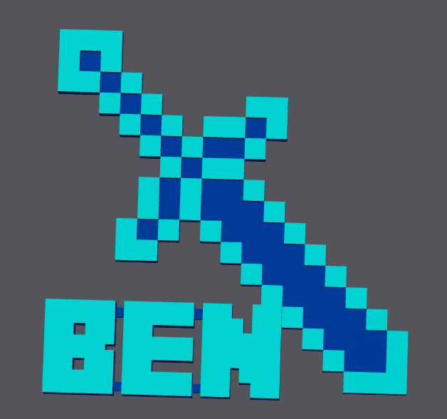 Namenschild im Minecraft mit Name Ben