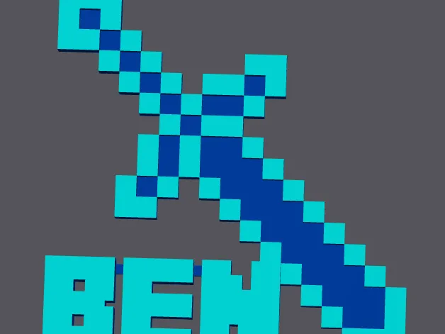 Namenschild im Minecraft mit Name Ben