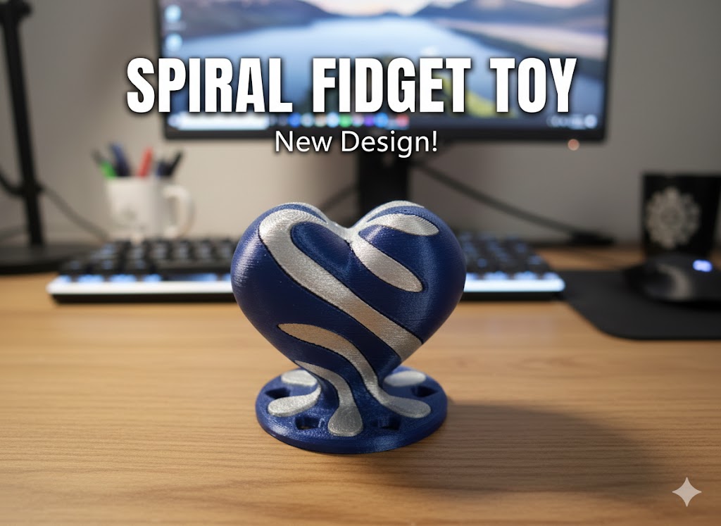 Herz-Spiralen-Fidget-Spielzeug