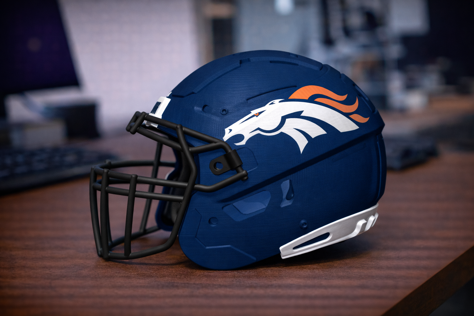 Denver Broncos Football Helmet - F7 Style