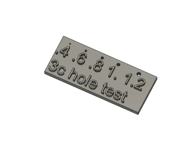 Test Print:  What is the Minimum Hole Size My Printer Can Do?