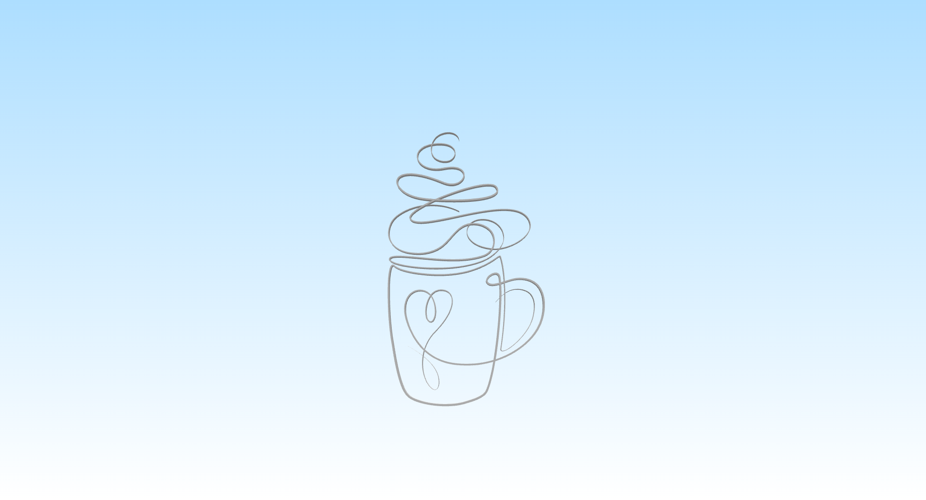 Minimalist Coffee Cup Sculpture