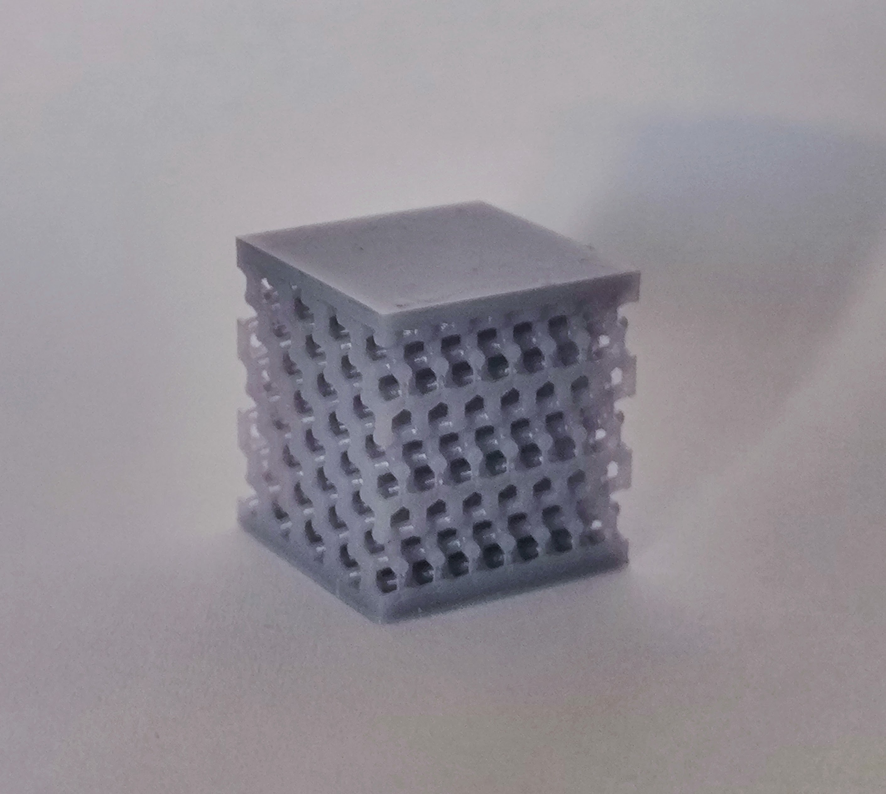 Diamond Lattice Structure 35% Infill Plated