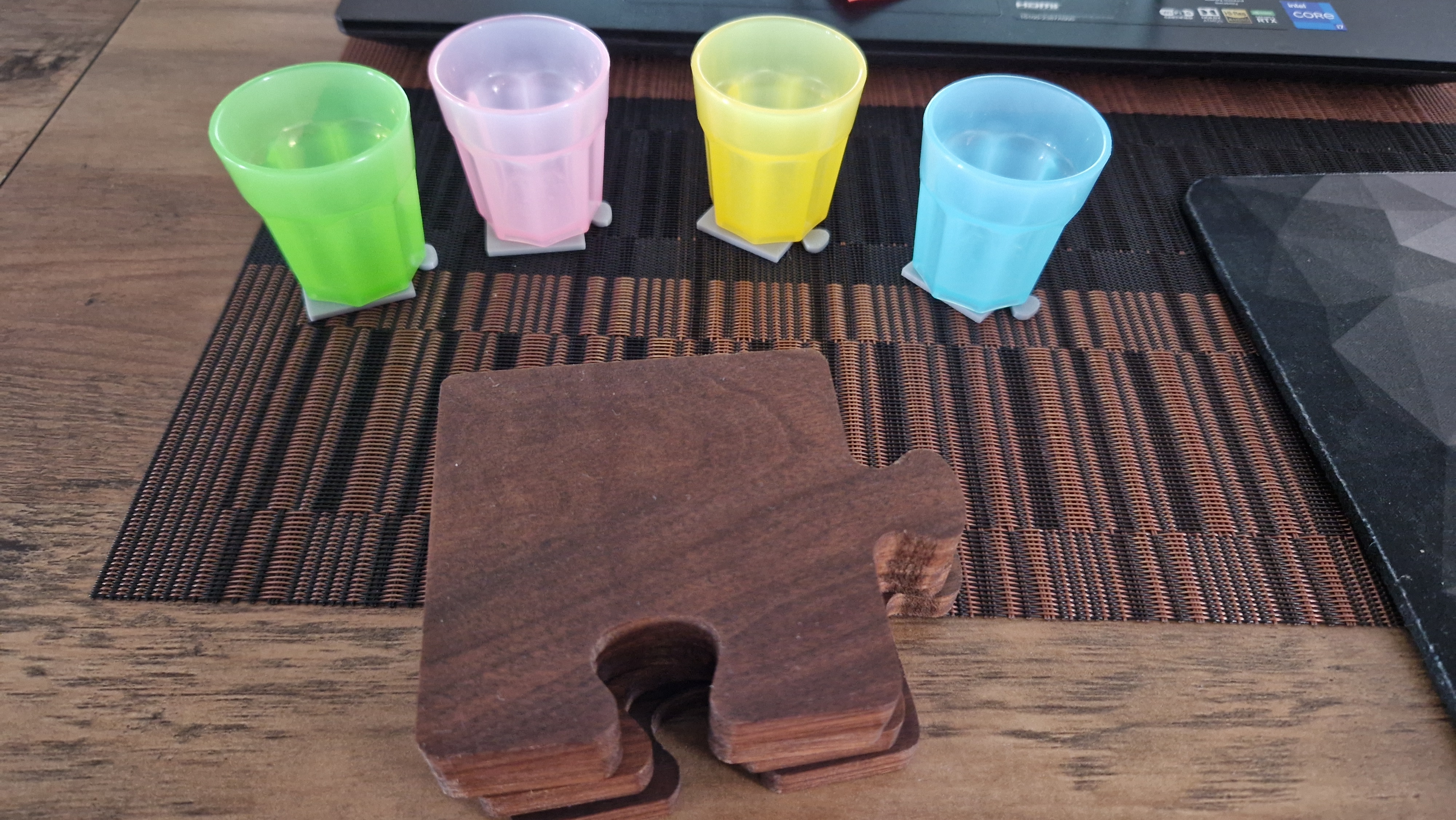 Miniatura 3 do modelo 3D Puzzle coaster for drinks