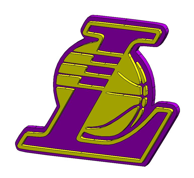 Lakers Logo by SD-3D | Download free STL model | Printables.com