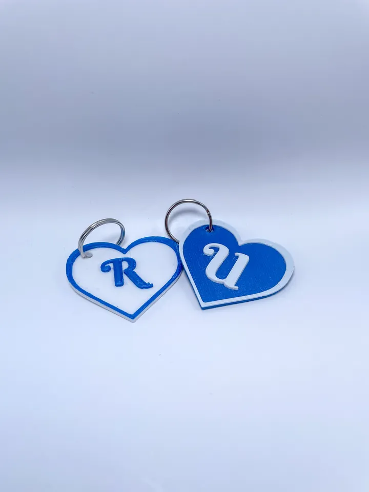 Heart keychain 2025 with letters