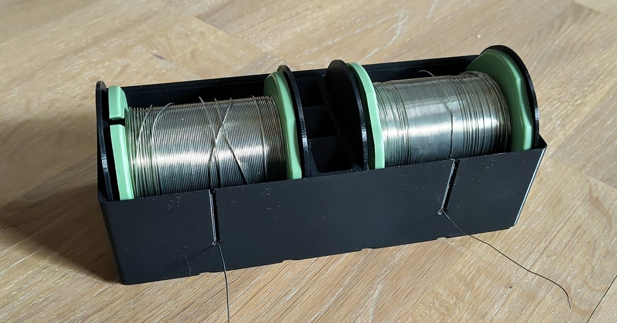 Gridfinity Mini Solder Spool Dispenser by Exitaph