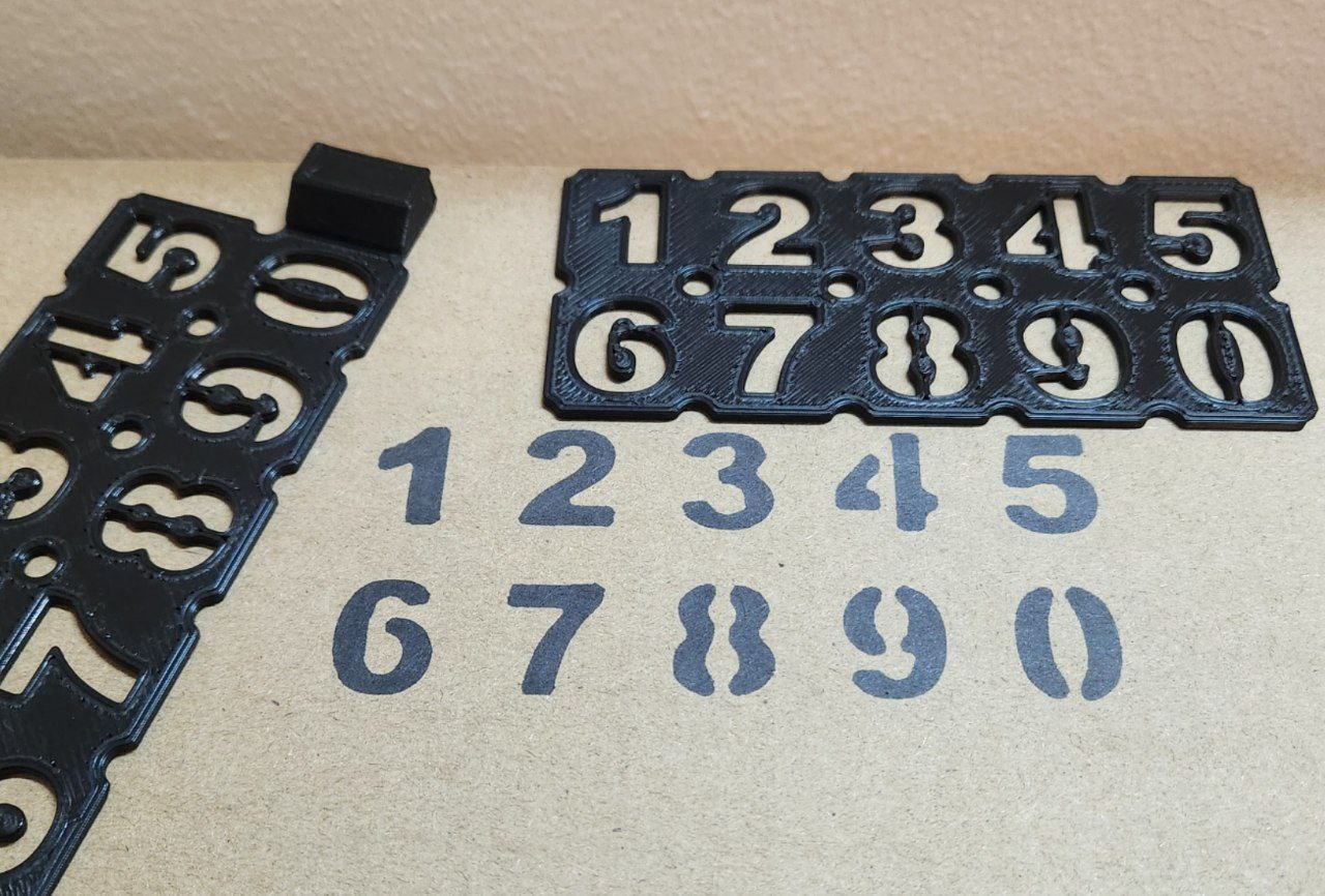 Miniatura 2 do modelo 3D Number Stencil