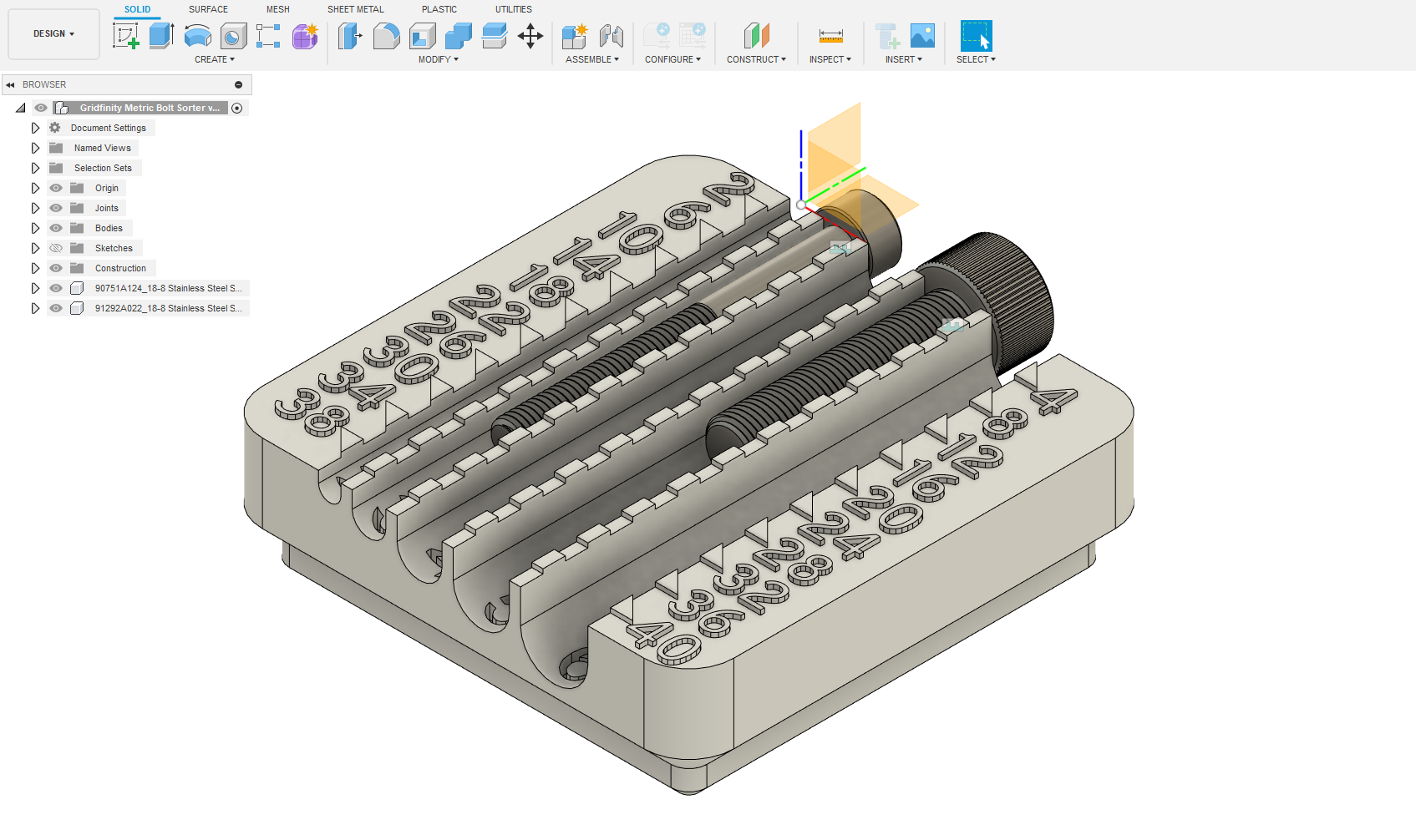 Gridfinity Metric Bolt Sorter by Eric Anastas | Download free STL model ...