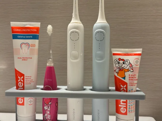 Toothbrush & Toothpaste Organizer (Electric + Manual)