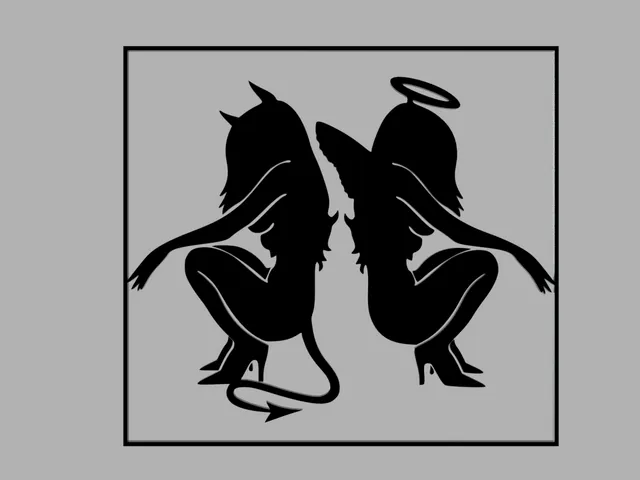 Angel devil wallart