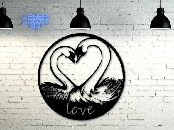 Swans In Love - Wall Art