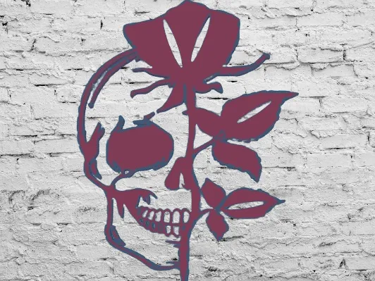 skull plague wall art
