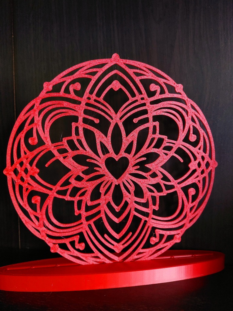 Valentine mandala wall decoration by kutnohormac | Download free STL ...