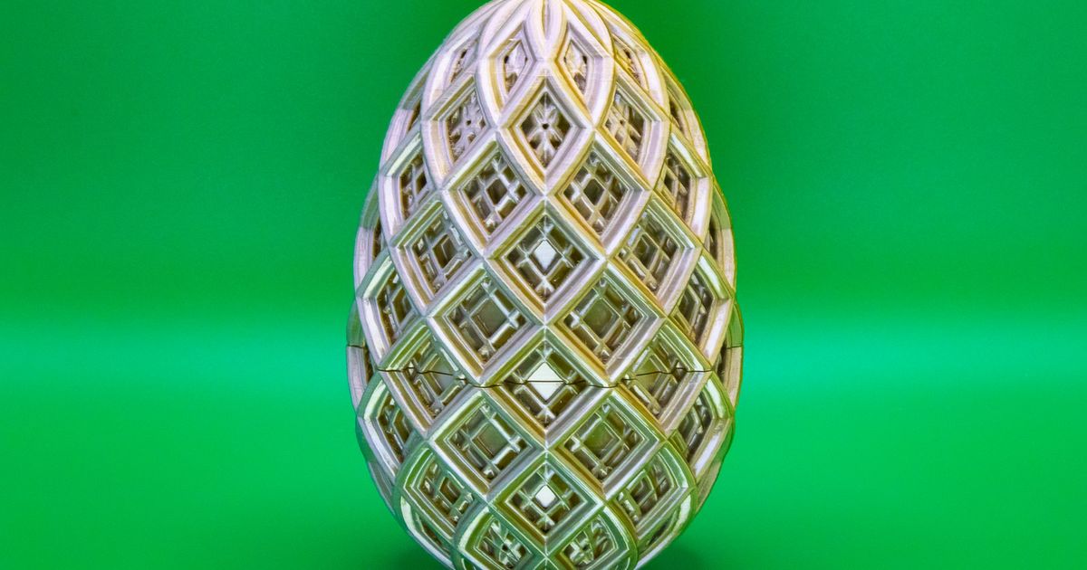 Lattice Easter Egg 2024 By Dazus K Download Free STL Model   Lattice Egg 2024 Horizontal 1b 