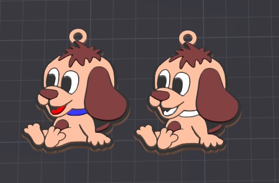 cute dog keychain / necklace charm (free for commercial use)