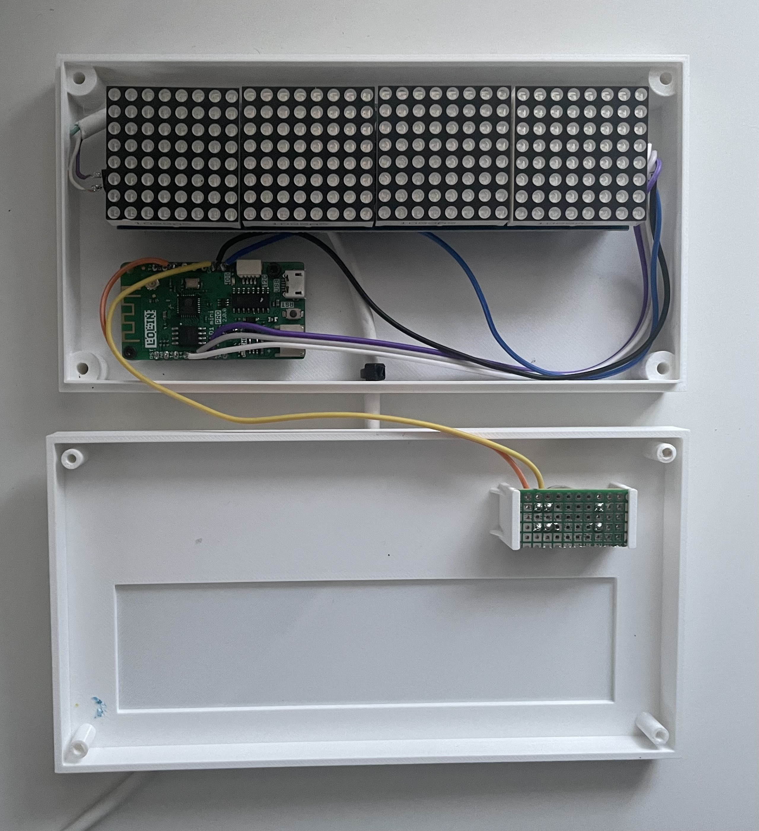 Home Assistant/ESPHome LED Matrix Temperature and Power Meter by LeifA
