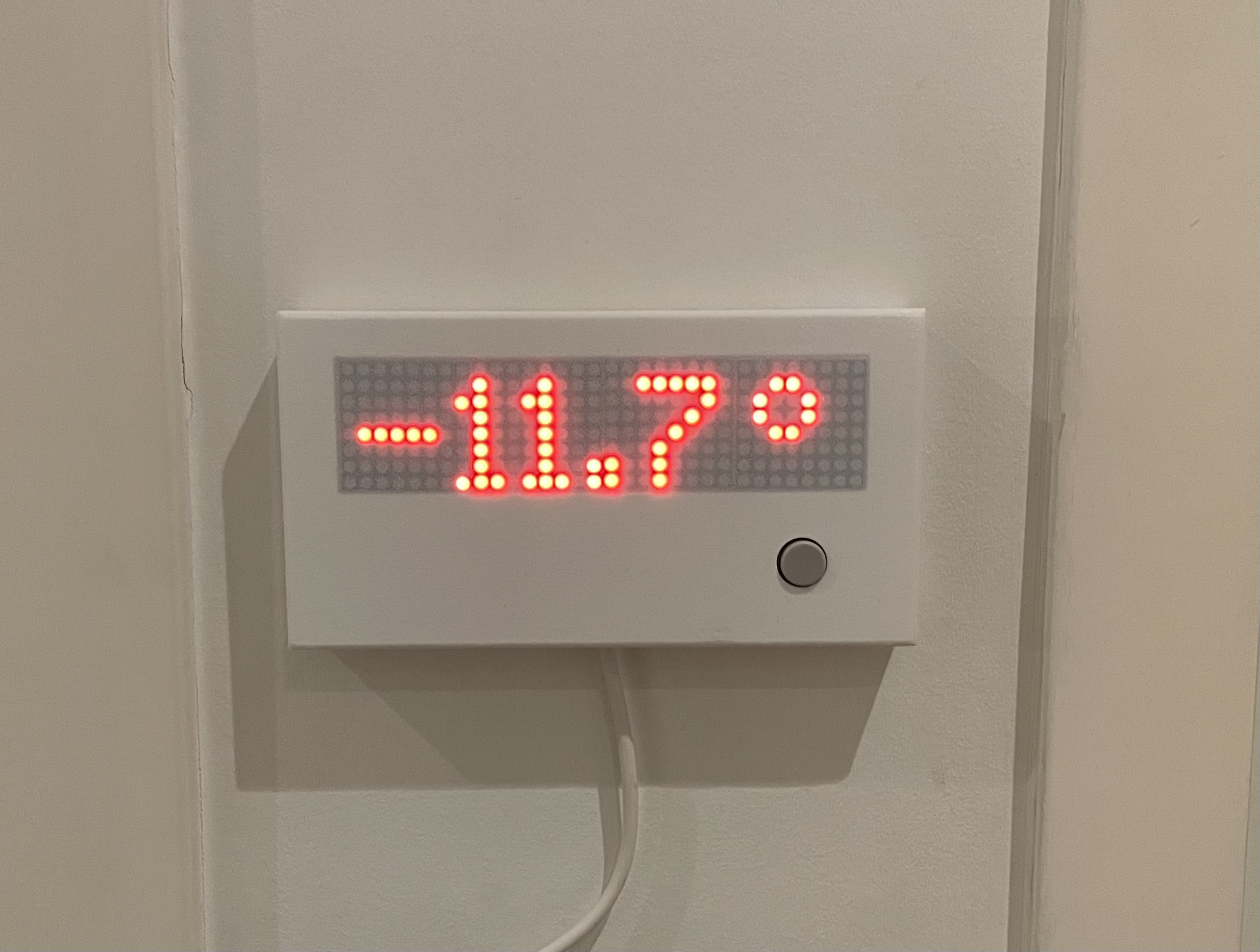 Home Assistant/ESPHome LED Matrix Temperature and Power Meter