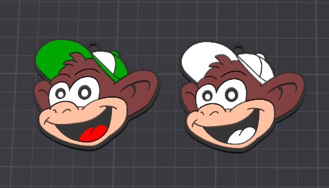 cute monkey keychain necklace charm(free-commercial-use)