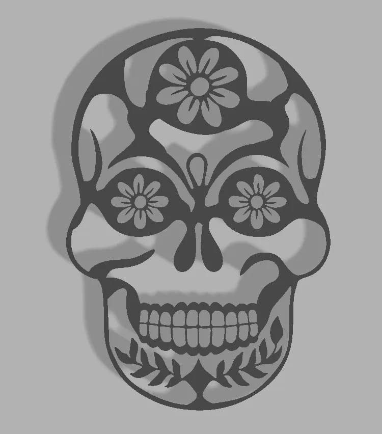 Teschio Messicano - Mexican Skull Silhouette by Piero, Download free STL  model