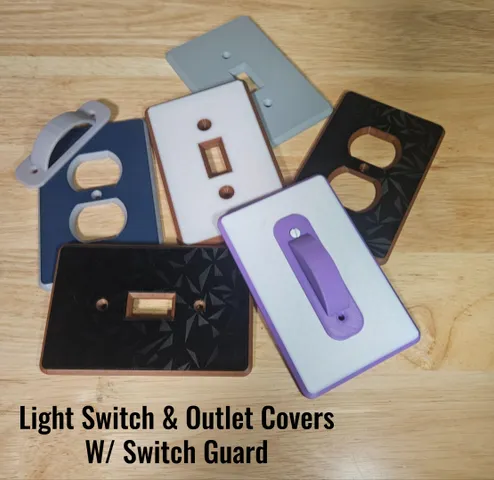 Simple Light & Outlet covers W/ Switch Guard